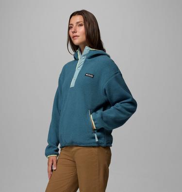 Women's Helvetia II Sherpa Fleece Hoodie, Color: Everblue, image 4