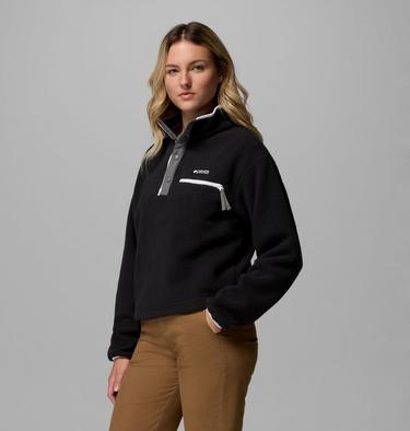 Helvetia II gecropptes Sherpa Half Snap Fleece, Color: Black, image 24