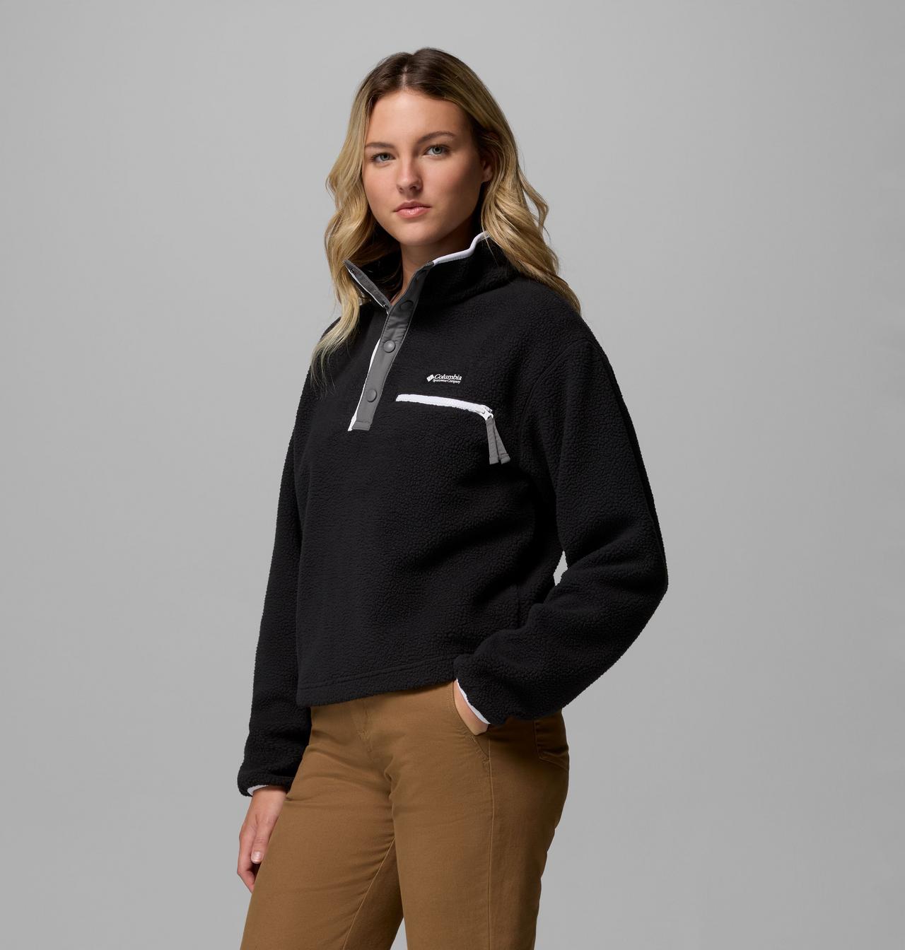 Women's Helvetia™ II Cropped Half Snap Fleece Pullover 4