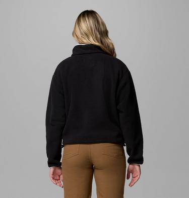 Helvetia II Cropped Half Snap Fleece, Color: Black, image 14