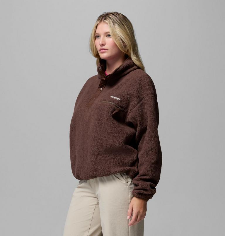 Helvetia II gecropptes Sherpa Half Snap Fleece, Color: Tobacco, image 4