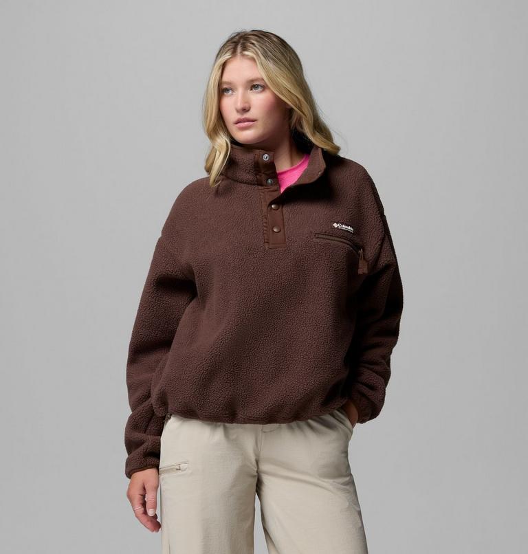 Helvetia II gecropptes Sherpa Half Snap Fleece, Color: Tobacco, image 1