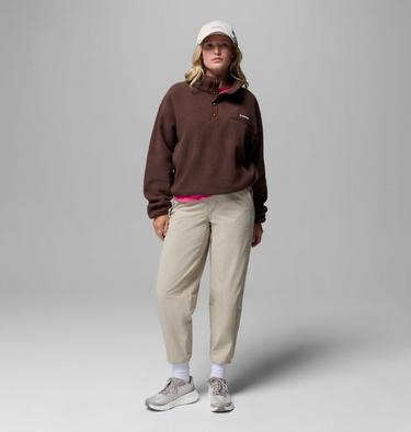 Helvetia II Cropped Half Snap Fleece, Color: Tobacco, image 6