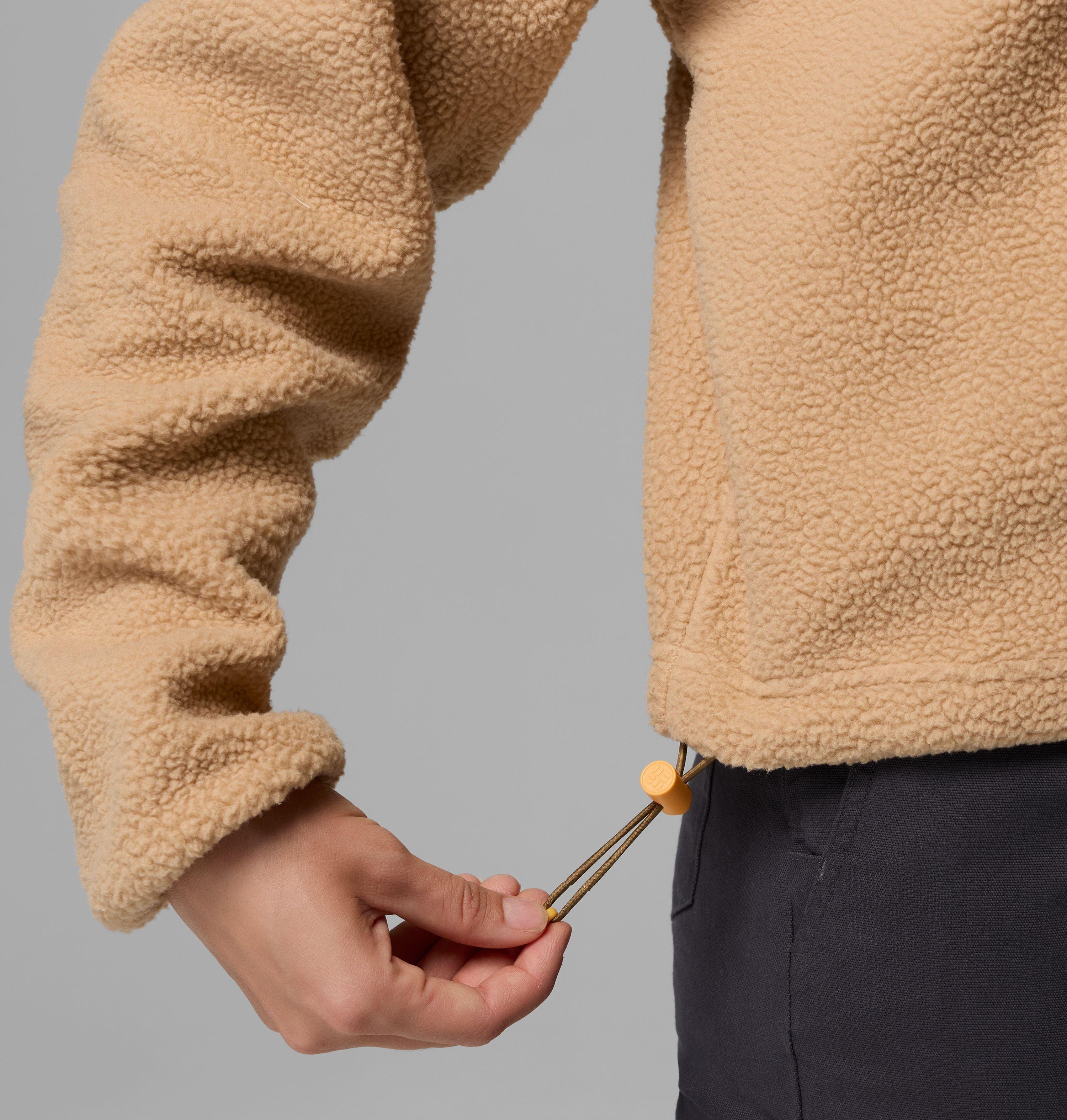 Women's Half Snap Fleece Pullover - Oversized Sherpa Sweatshirt With Pockets