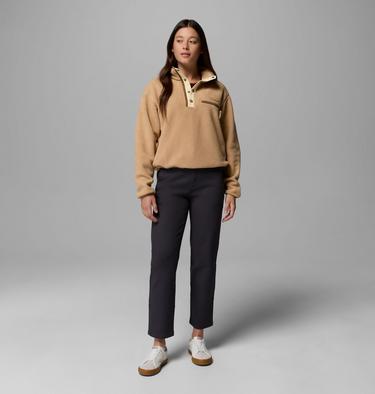 Helvetia II Cropped Half Snap Fleece, Color: Canoe, image 4