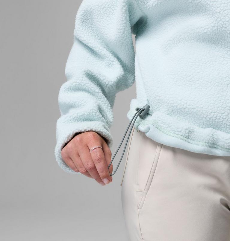 Polaire Sherpa Courte Semi-Boutonn&eacute;e en Helvetia II Femme, Color: Tea Light, Dark Stone, image 6