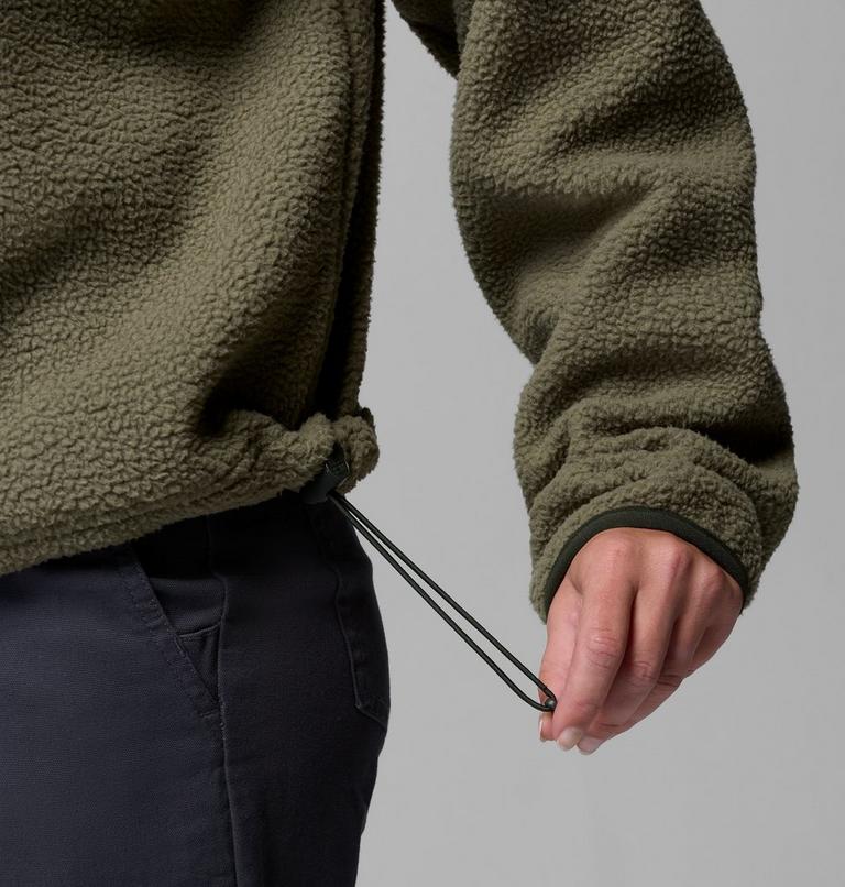 Helvetia II gecropptes Sherpa Half Snap Fleece, Color: Stone Green, Safari, image 6