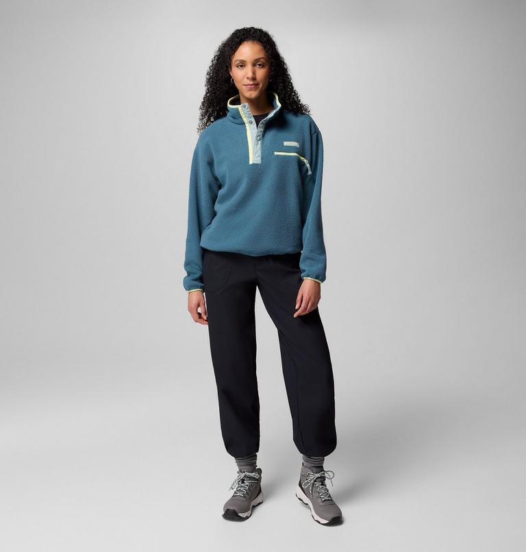 Helvetia II Cropped Half Snap Fleece, Color: Everblue, Crushed Blue, Citron Haze, image 8