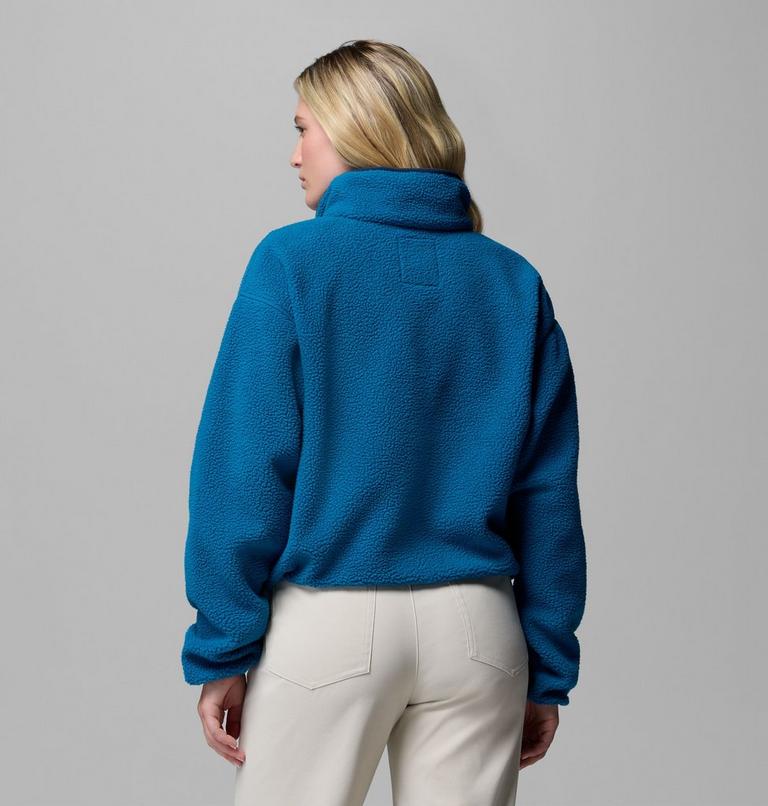 Helvetia II gecropptes Sherpa Half Snap Fleece, Color: Phoenix Blue, Rainy Day, image 3