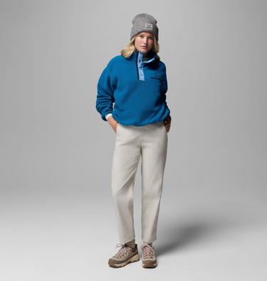 Helvetia II Cropped Half Snap Fleece, Color: Phoenix Blue, Rainy Day, image 16