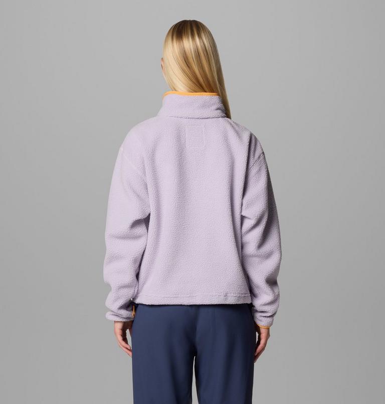 Helvetia II Cropped Half Snap Fleece, Color: Lavender Pearl, image 2