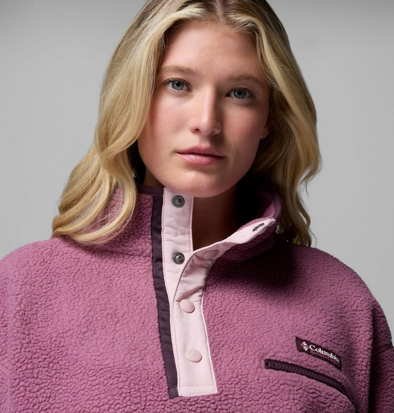 Helvetia II gecropptes Sherpa Half Snap Fleece, Color: Antique Mauve, Mineral Pink, image 5
