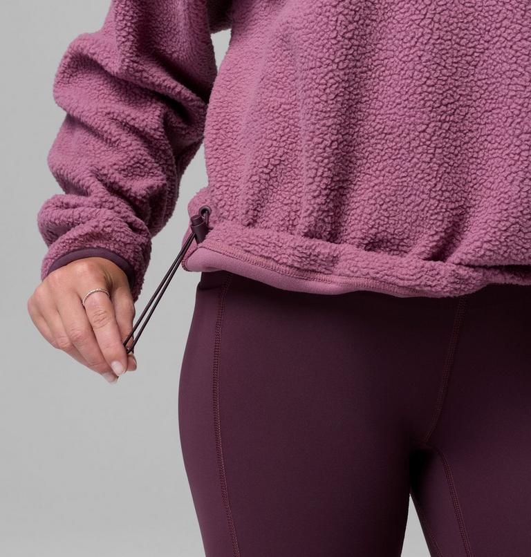Helvetia II gecropptes Sherpa Half Snap Fleece, Color: Antique Mauve, Mineral Pink, image 6