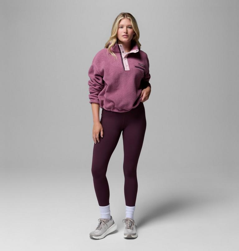 Helvetia II gecropptes Sherpa Half Snap Fleece, Color: Antique Mauve, Mineral Pink, image 2