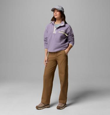 Helvetia II Cropped Half Snap Fleece, Color: Shale Purple, Lavender Pearl, Citron Haz, image 4