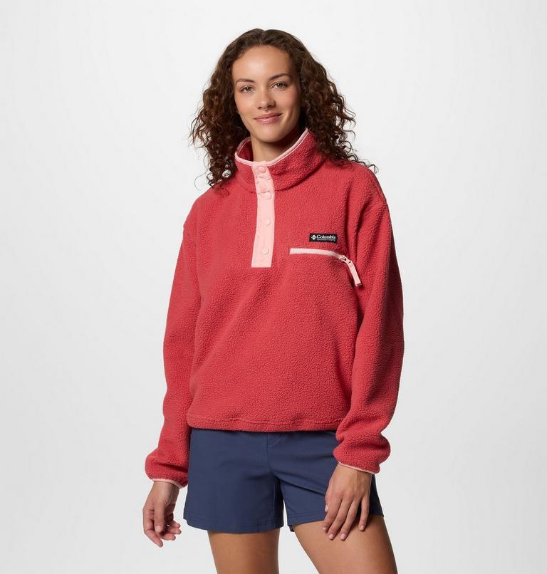 Helvetia II Cropped Half Snap Fleece, Color: Daredevil, image 1