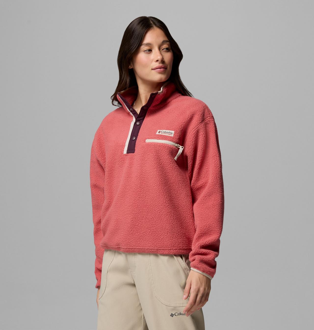 Women's Helvetia™ II Cropped Half Snap Fleece Pullover | 643 | XL 4