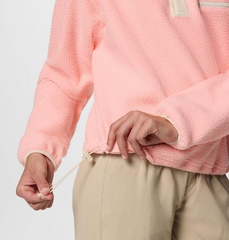 Helvetia II Cropped Half Snap Fleece, Color: Pink Sand, image 5