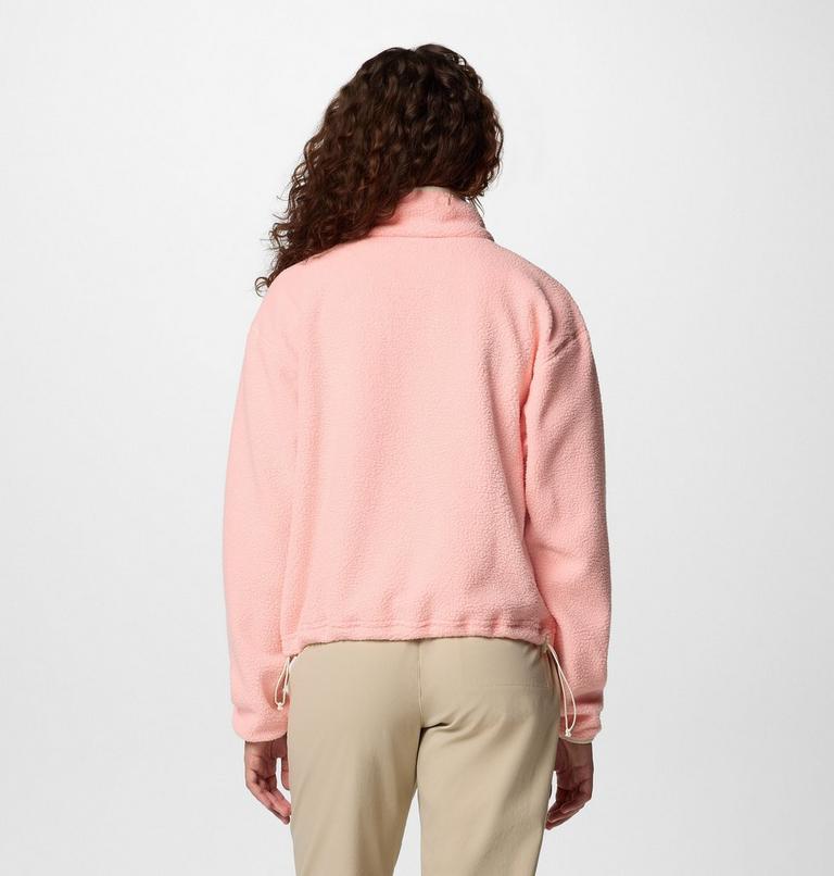 Helvetia II Cropped Half Snap Fleece, Color: Pink Sand, image 2
