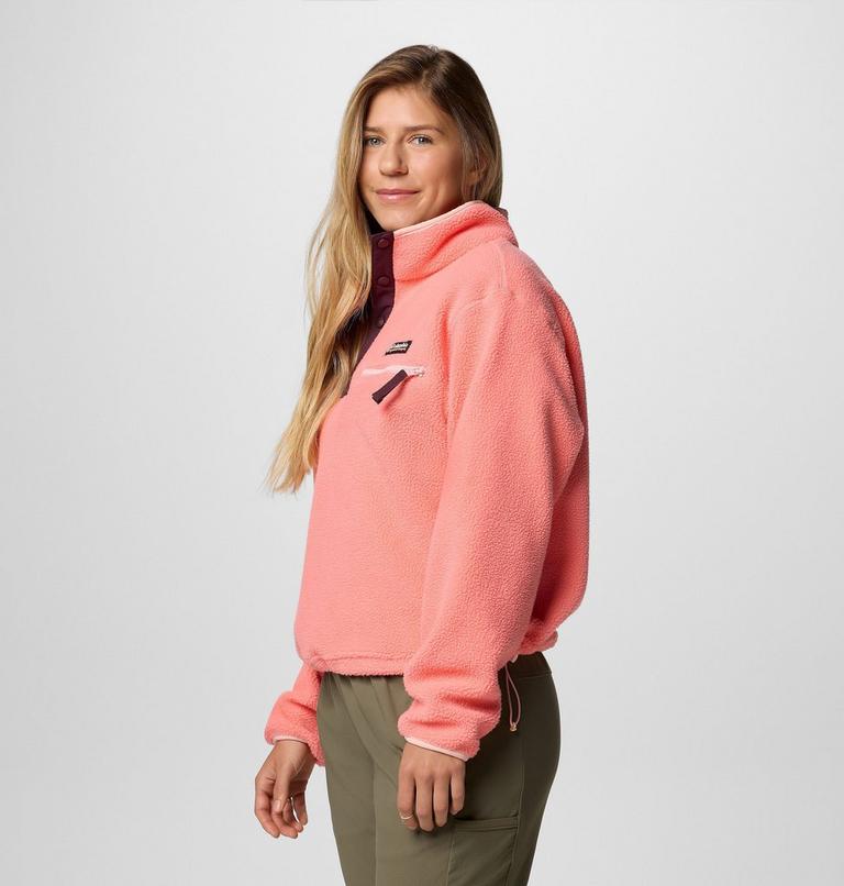 Helvetia II Cropped Half Snap Fleece, Color: Alpenglow, image 3