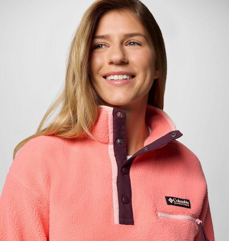 Helvetia II Cropped Half Snap Fleece, Color: Alpenglow, image 4