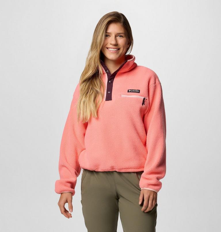 Helvetia II Cropped Half Snap Fleece, Color: Alpenglow, image 6