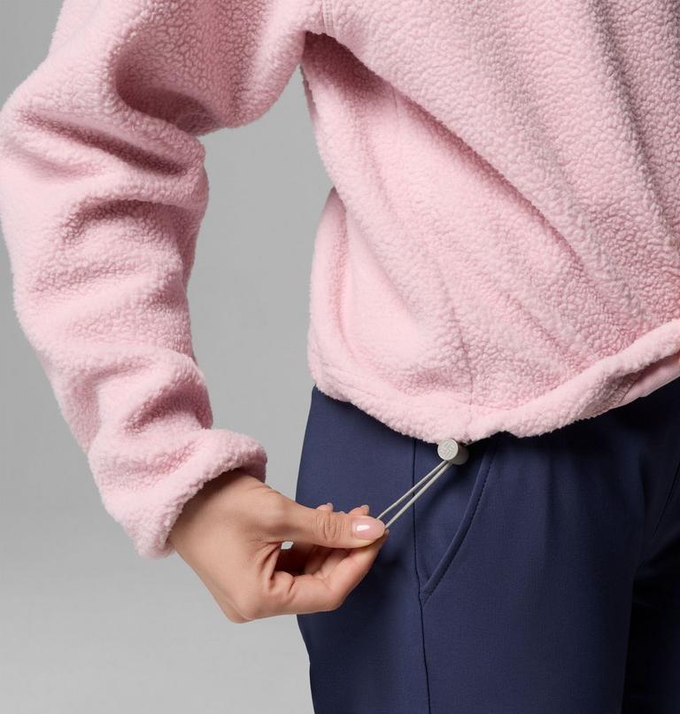Women's Helvetia II Cropped Sherpa Half Snap Fleece, Color: Pink Agate, Peppercorn, Flint Grey, image 6