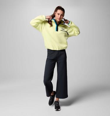 Polaire Sherpa Courte Semi-Boutonnée en Helvetia II Femme, Color: Citron Haze, Black, Compass Blue, image 6