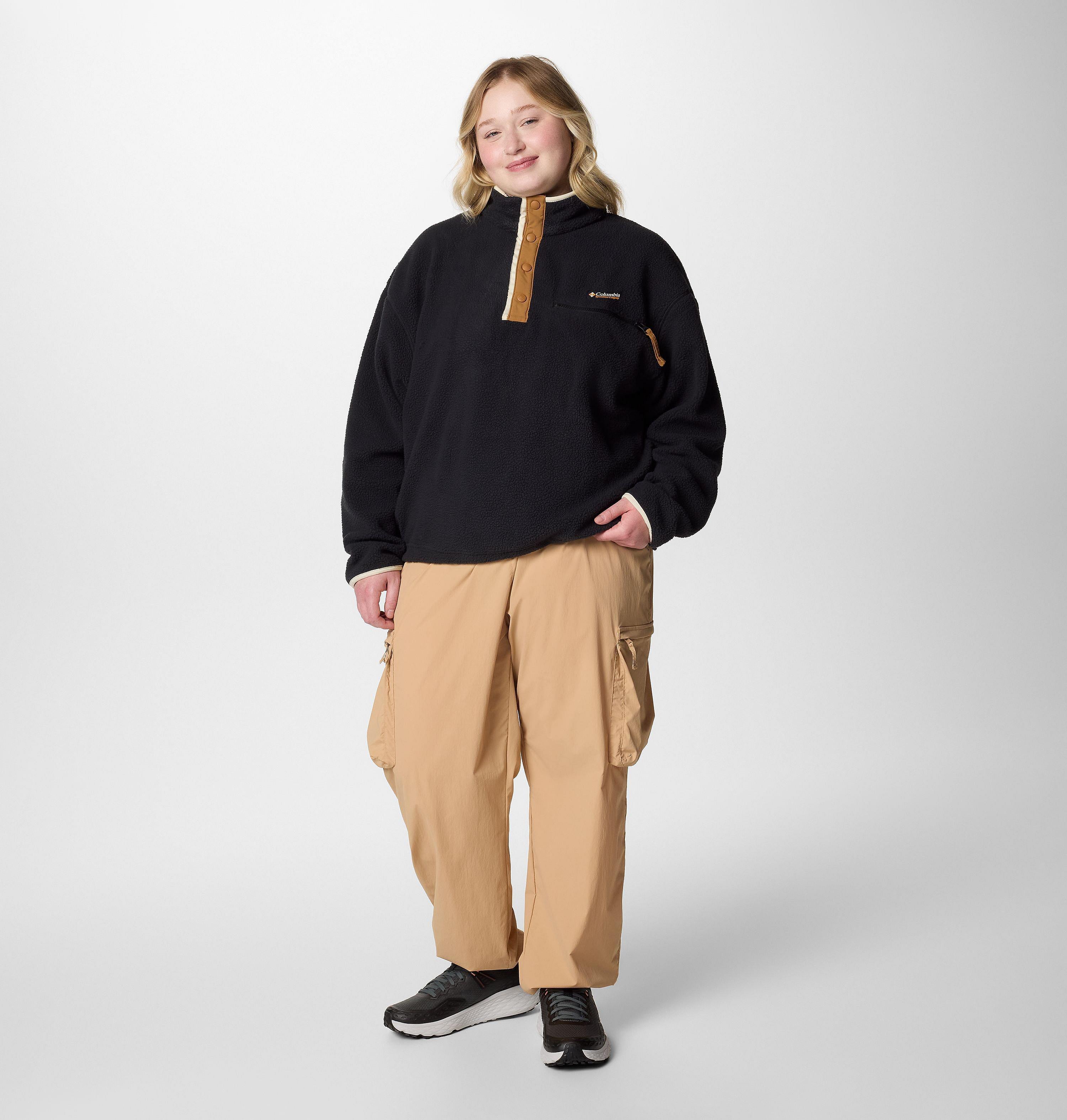 Women's Helvetia II Cropped Half Snap Fleece Pullover - Plus Size | 010 | 1X 3