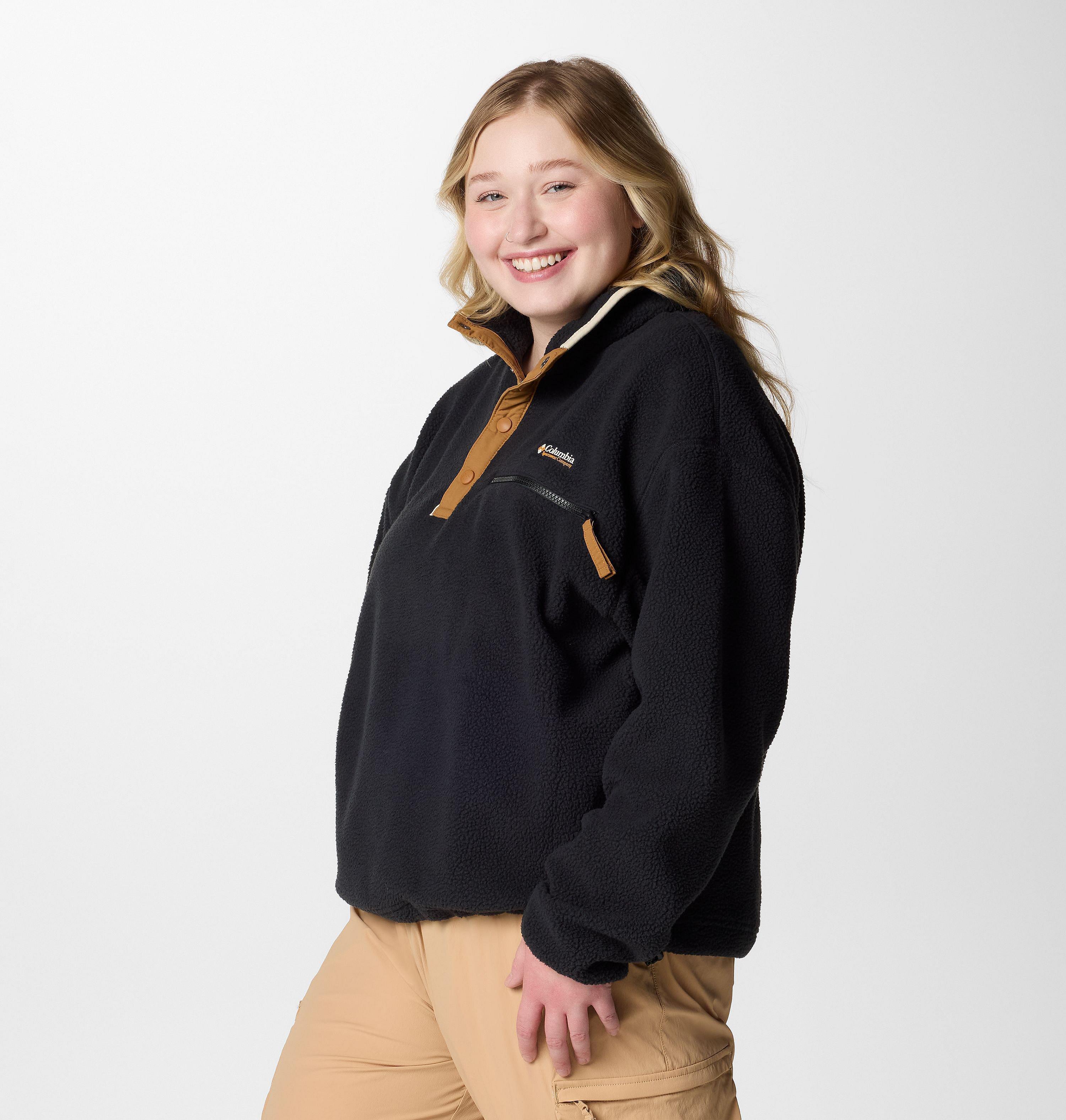 Women's Helvetia II Cropped Half Snap Fleece Pullover - Plus Size | 010 | 1X 4