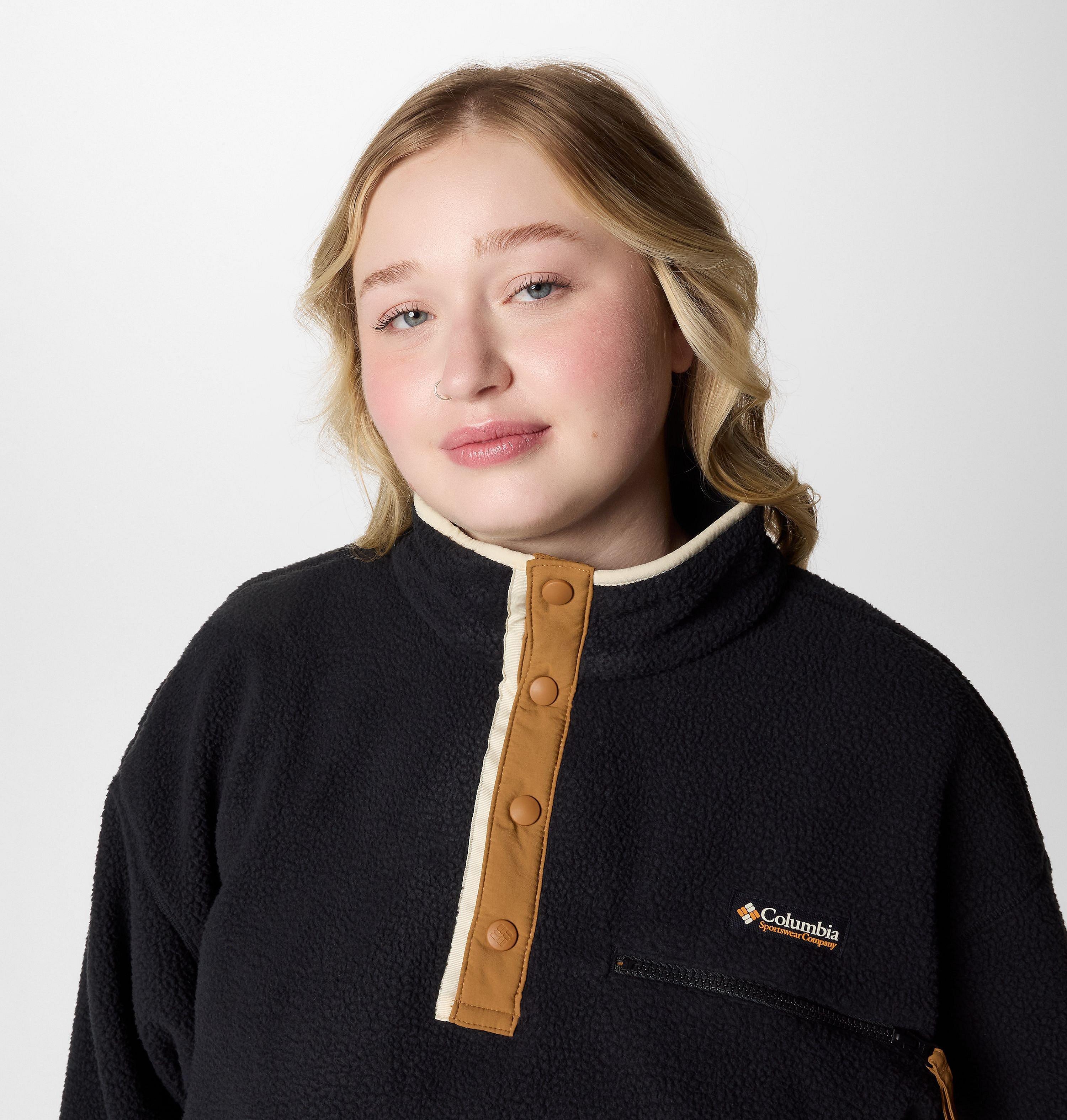 Women's Helvetia II Cropped Half Snap Fleece Pullover - Plus Size | 010 | 1X 5