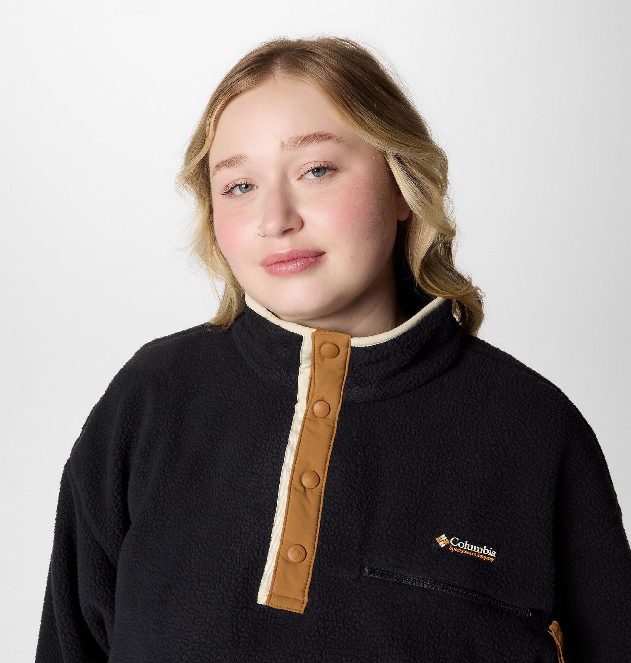 Women's Helvetia™ II Cropped Half Snap Fleece Pullover - Plus Size | 010 | 1X 5