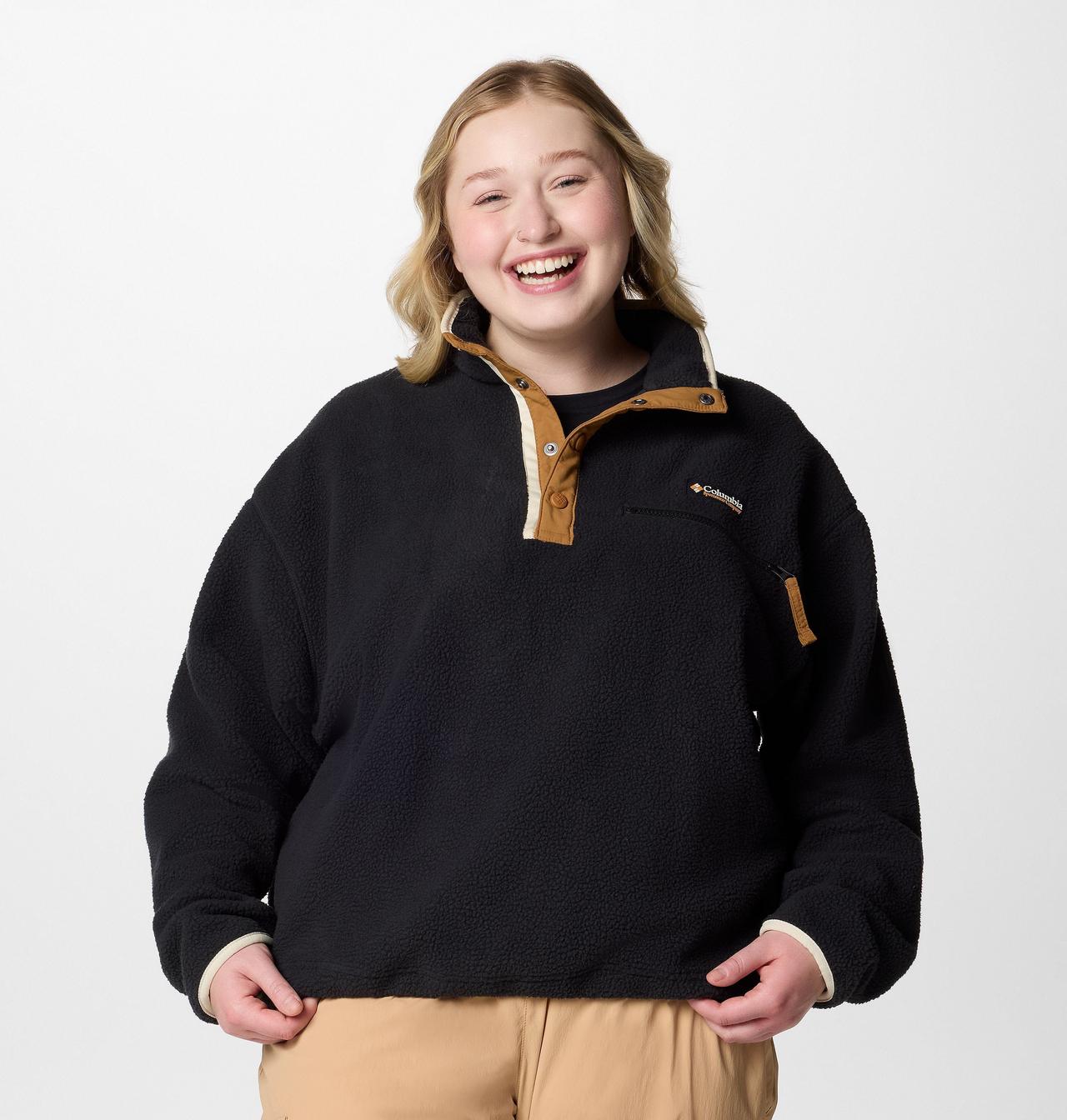Women's Helvetia™ II Cropped Half Snap Fleece Pullover - Plus Size | 010 | 1X 1