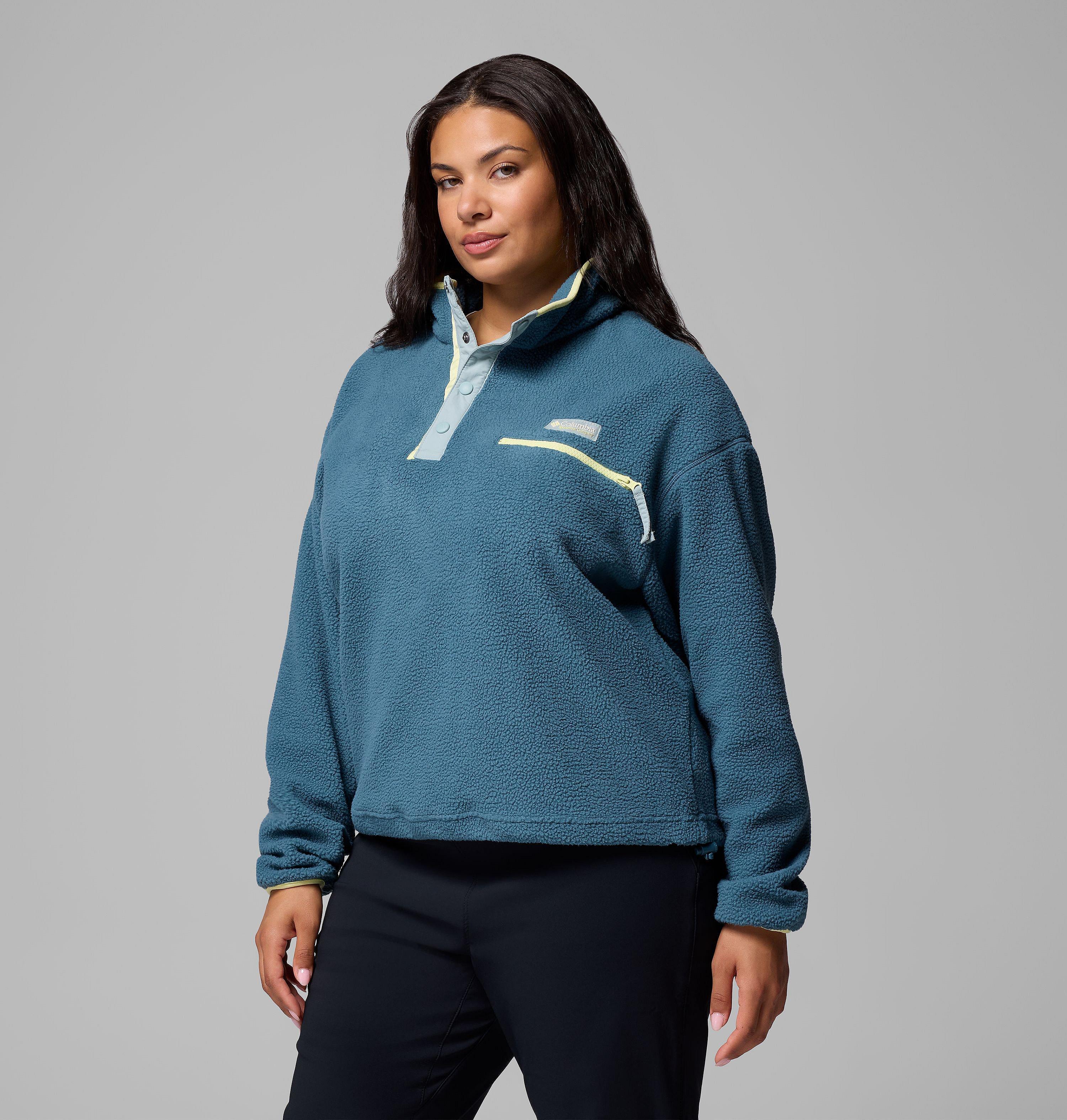 Femme Chandail en laine polaire avec demi-patte à boutons-pression Helvetia II – Grandes tailles 4