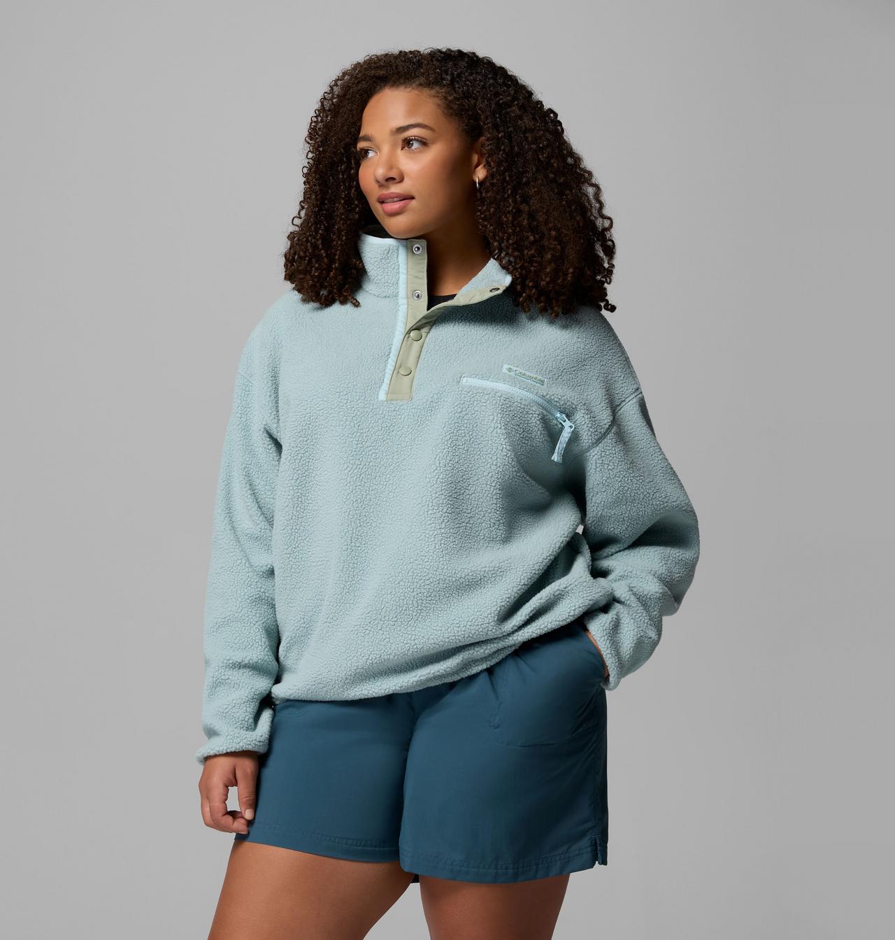 Women's Helvetia™ II Cropped Half Snap Fleece Pullover - Plus Size | 462 | 3X 4
