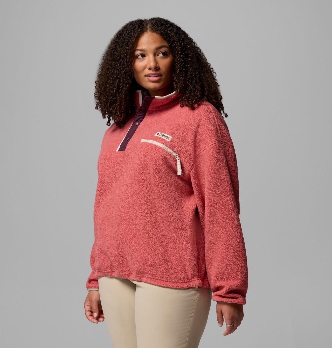 Women's Helvetia™ II Cropped Half Snap Fleece Pullover - Plus Size | 643 | 3X 4