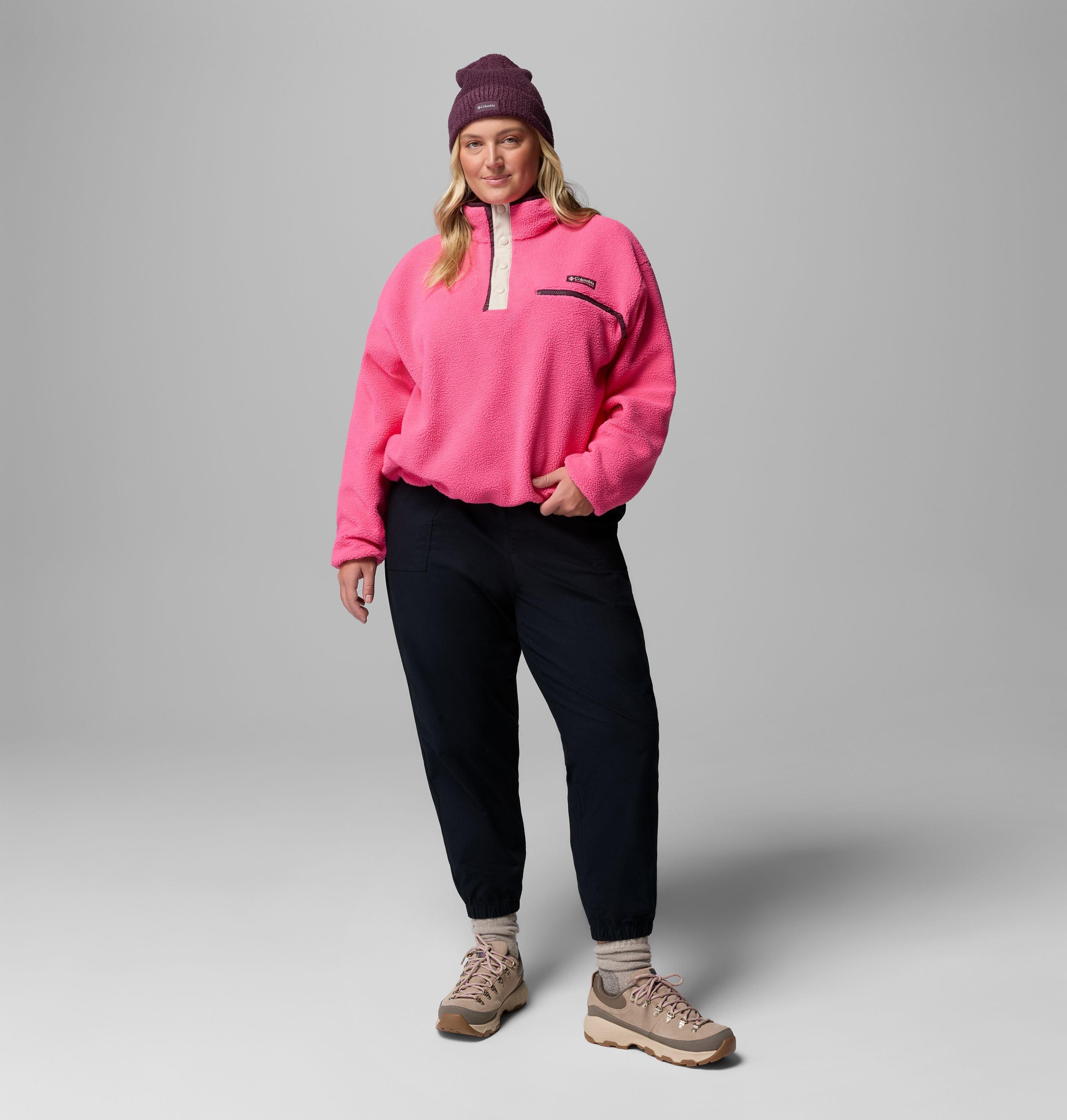 Women's Helvetia II Cropped Half Snap Fleece Pullover - Plus Size | 657 | 2X 2
