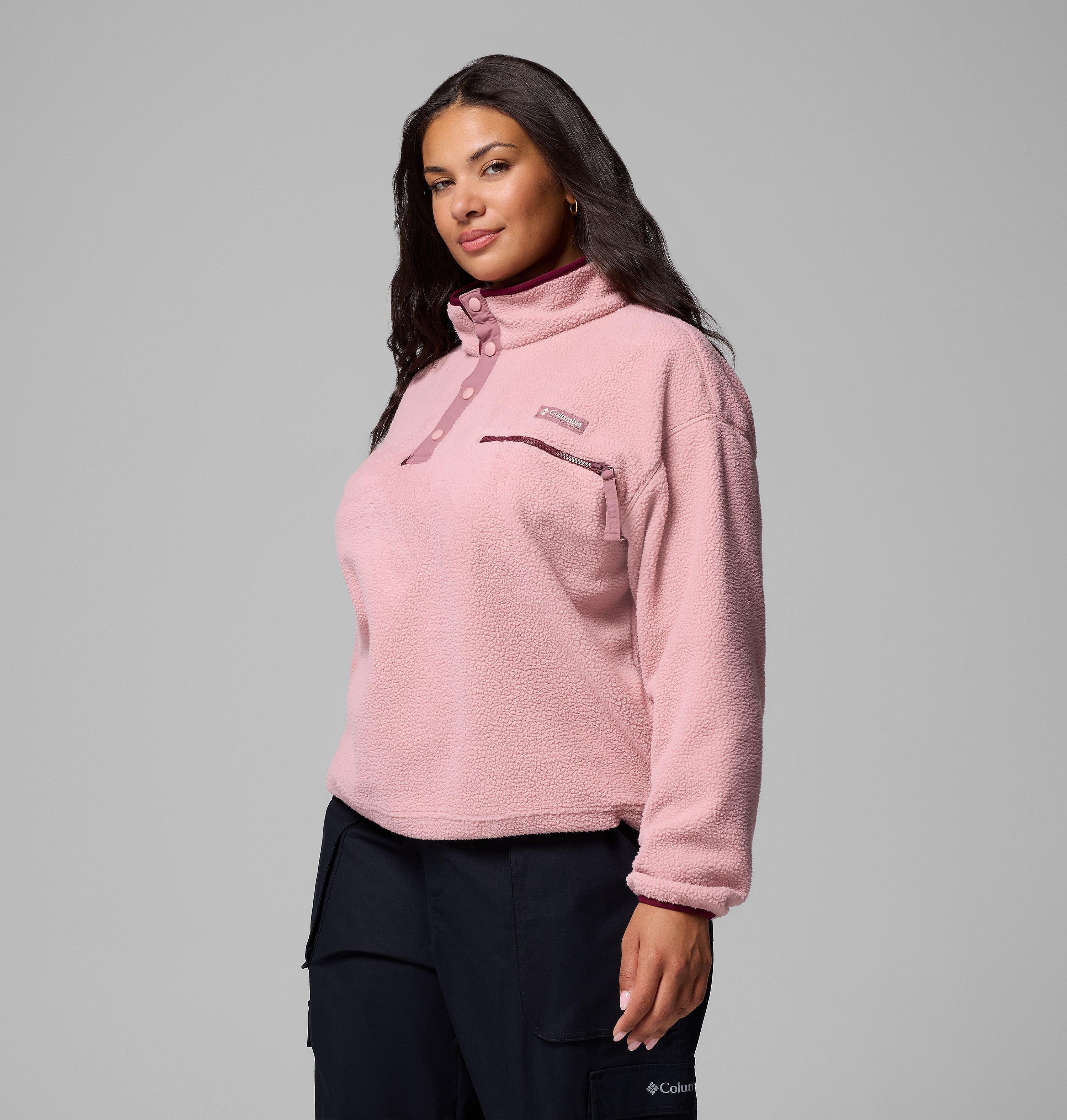 Femme Chandail en laine polaire avec demi-patte à boutons-pression Helvetia II – Grandes tailles 4