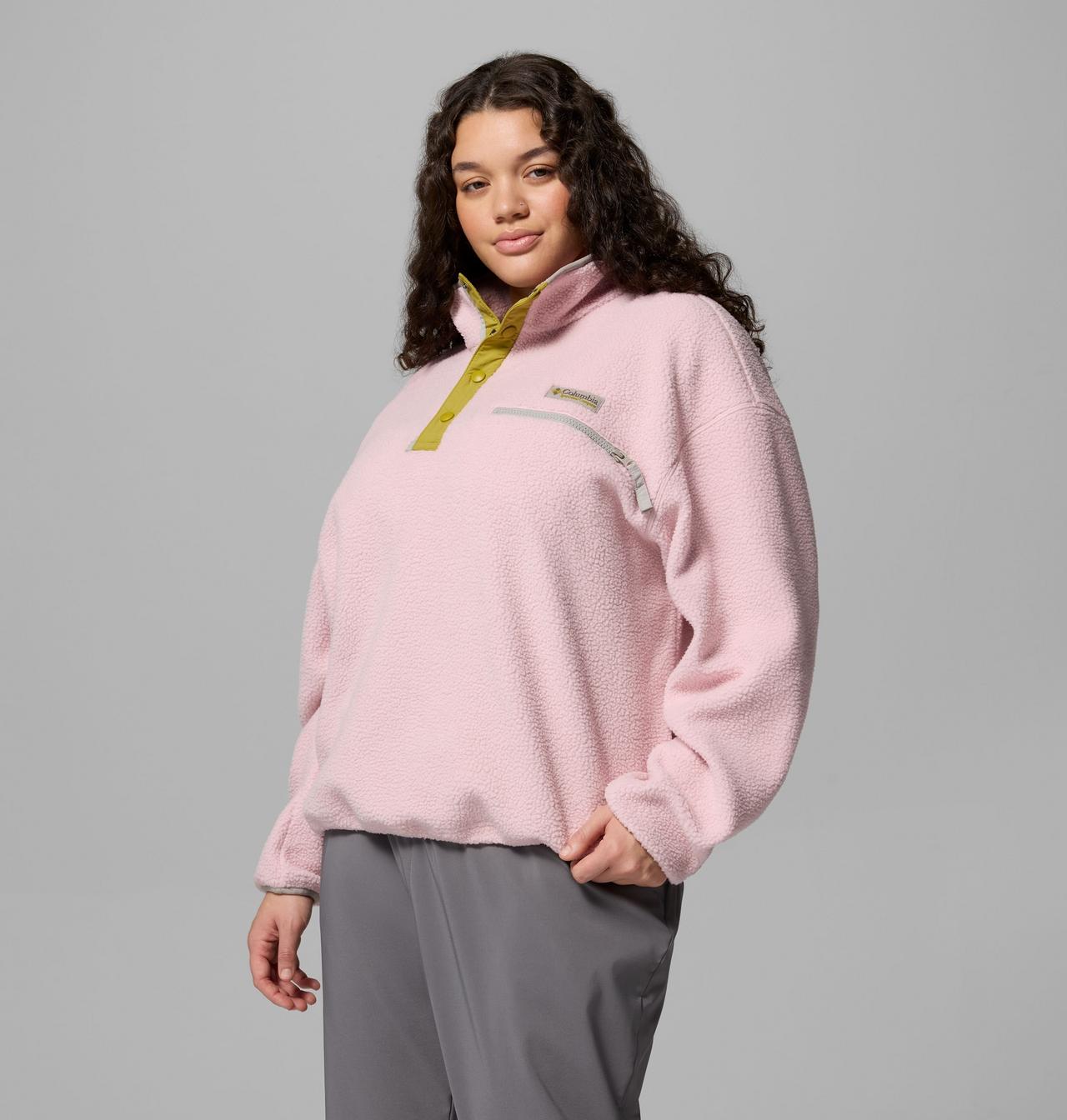 Women's Helvetia II Cropped Half Snap Fleece Pullover - Plus Size