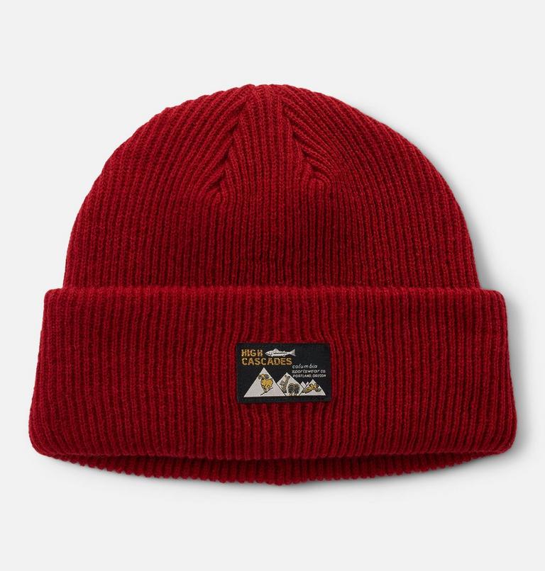 Unisex Provisions Cuffed Beanie, Color: Red Dahlia, Heritage High Cascades, image 1