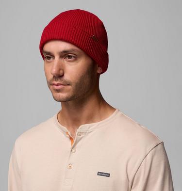 Unisex Portside Fisherman Beanie, Color: Red Dahlia, image 6