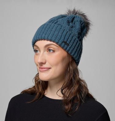 Unisex Boundless Days Cable Knit Pom Beanie, Color: Everblue, image 2