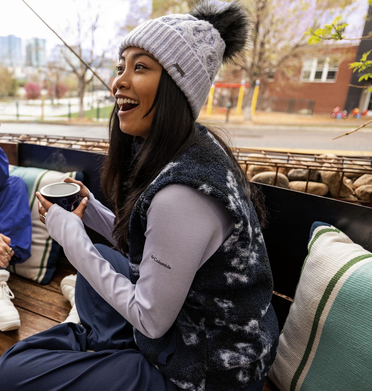 Women's Boundless Days™ Cable Knit Pom Beanie 2