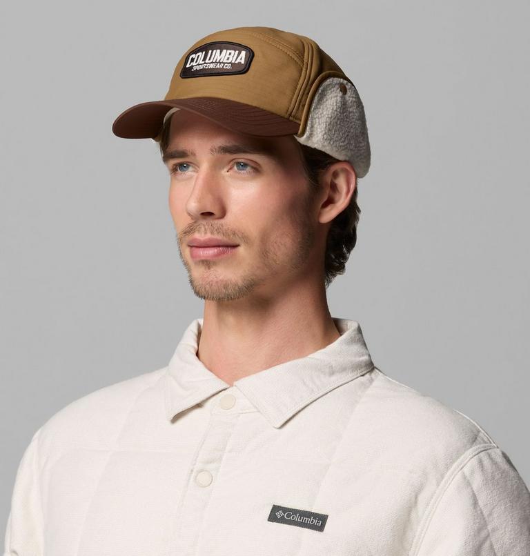 Unisex Landroamer Ear Flap Cap, Color: Delta Tobacco, Working Badge, image 3