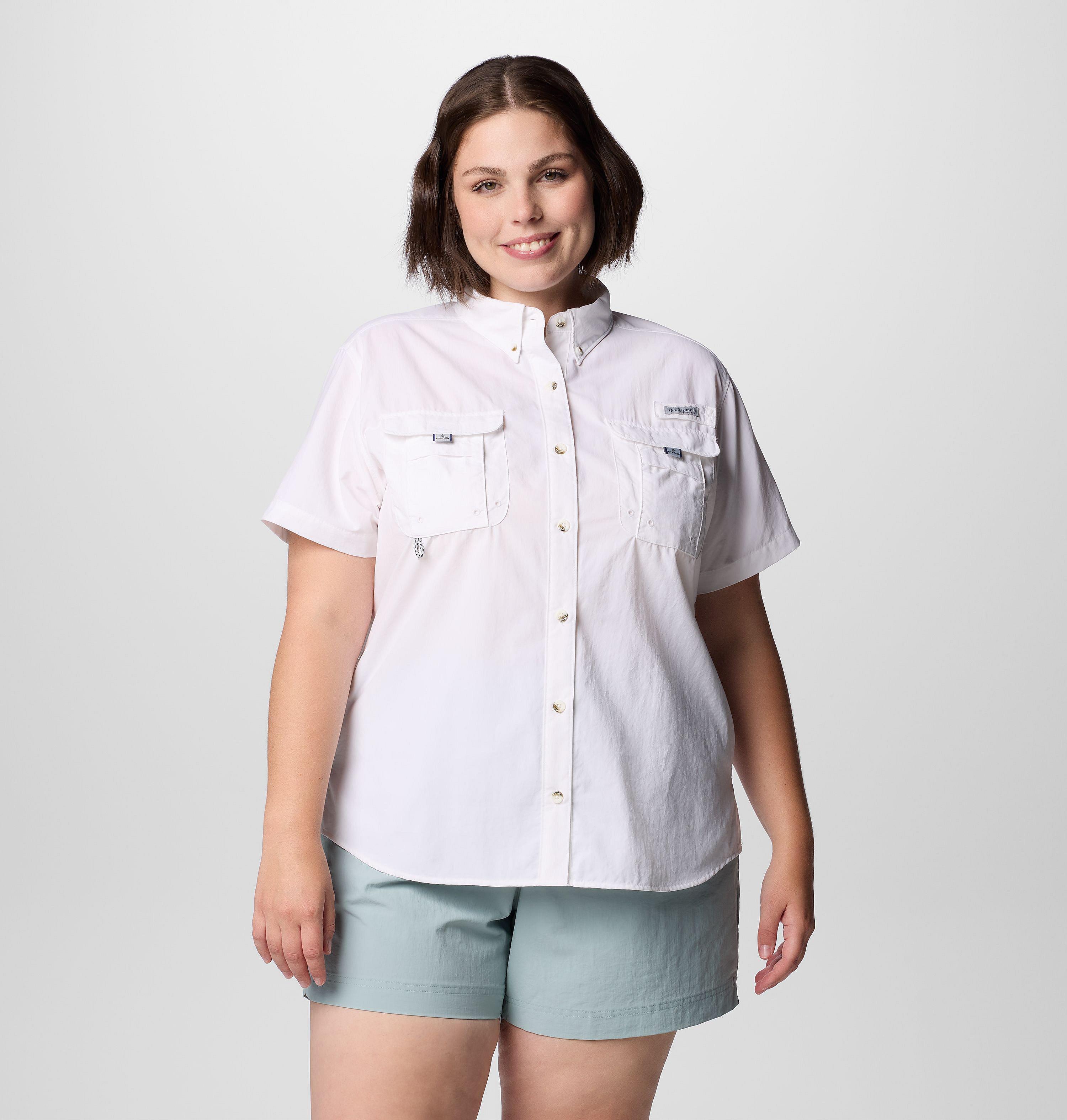Columbia Women's PFG Bahama Short Sleeve Shirt - Plus Size-