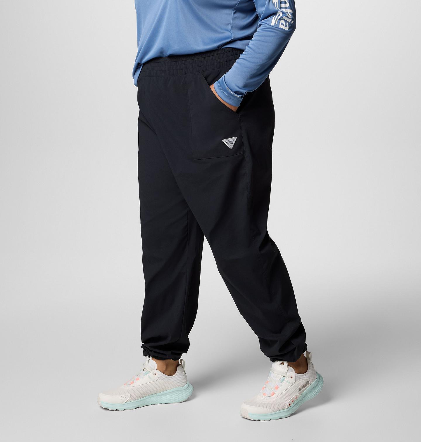 Женские брюки Columbia PFG Tidal Roamer II Stretch Pants - Plus Size, цвет: Чёрный — фото 3