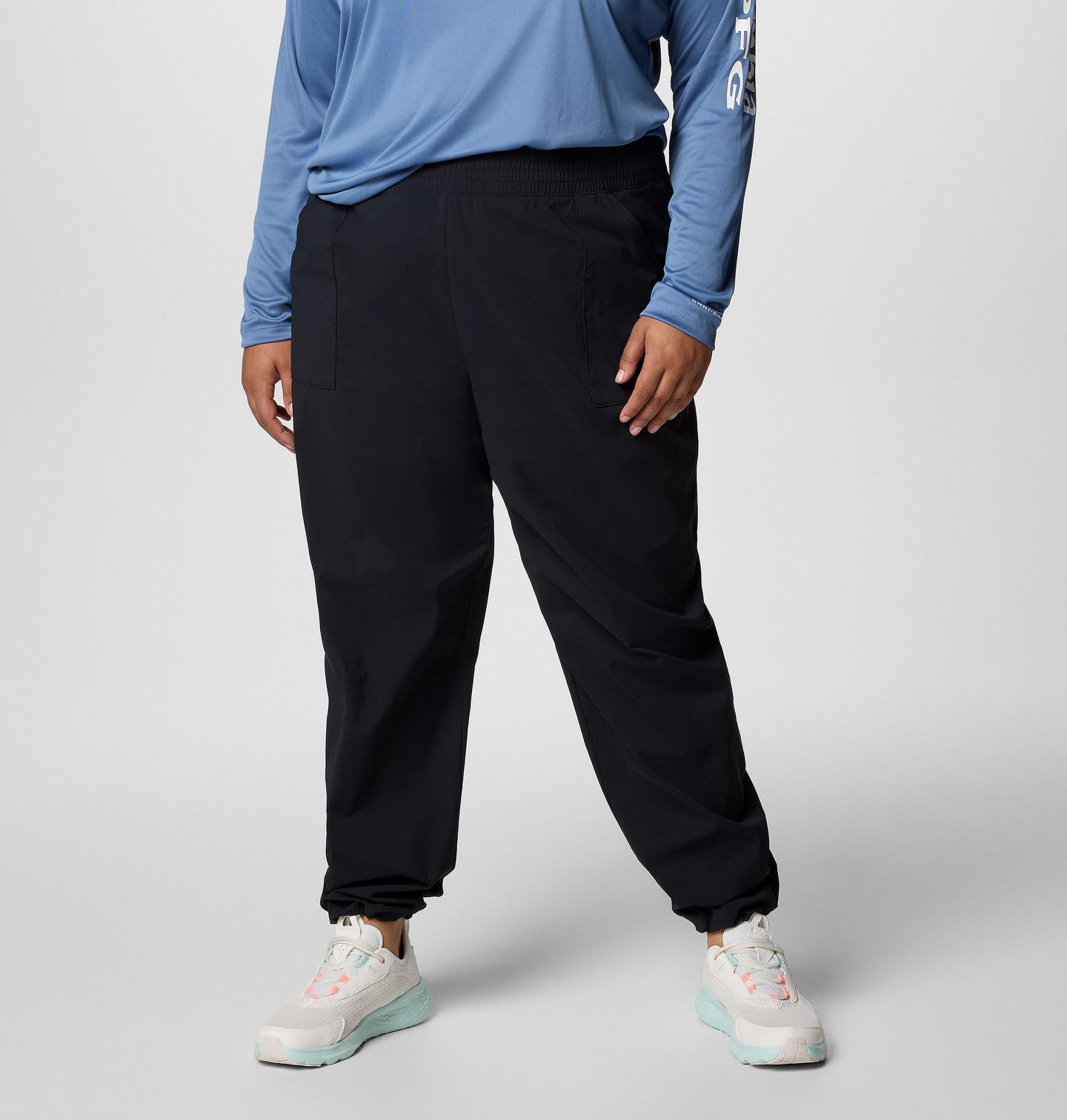 Женские брюки Columbia PFG Tidal Roamer II Stretch Pants - Plus Size, цвет: Чёрный — фото 1