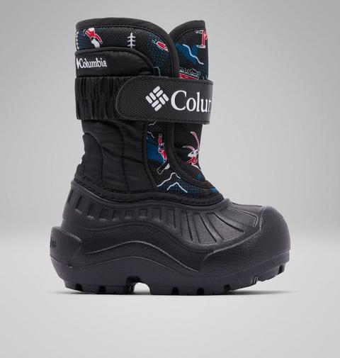 Ботинки Columbia Powderbug Snowlite Strap Boot для малышей, цвет: Чёрный