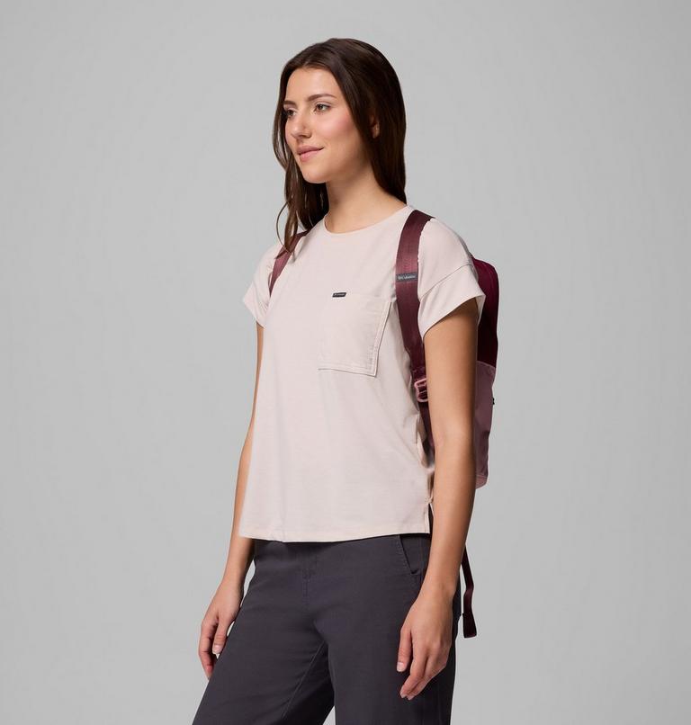 Unisex Trek 18L Backpack, Color: Rich Wine, Eraser Pink, image 5