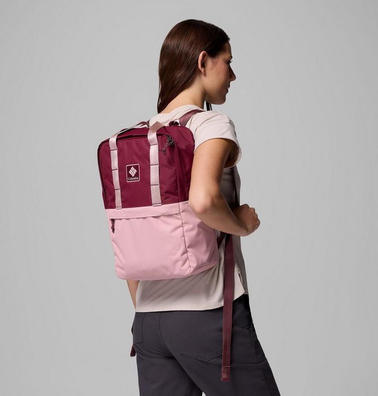 Unisex Trek 18L Backpack, Color: Rich Wine, Eraser Pink, image 6